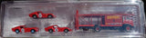 Brekina set of Fiat 642 Renntransporter with 3 Ferrari GTO race cars.