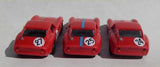 Brekina set of Fiat 642 Renntransporter with 3 Ferrari GTO race cars.
