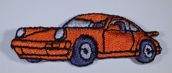Embroidered sew on Patch Porsche 911 orange