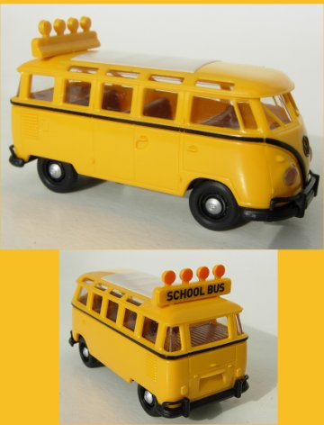 Brekina VW Samba T1b School Bus yellow 