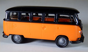 Brekina VW Kombi with corner windows T1b orange / black
