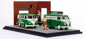 Schuco Edition 143 with 2 VW T1b transporters "Berliner Morgenpost" diorama