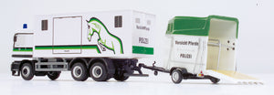 Schuco Polizei Truck with Horse trailer