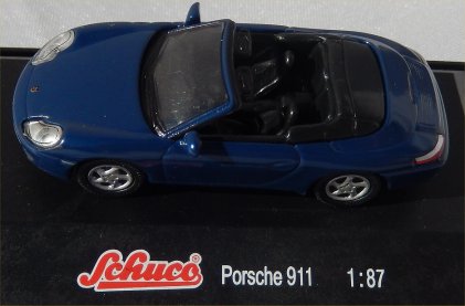Schuco Ed 1:87 Porsche 911 Cabrio ,blue