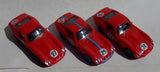 Brekina set of Fiat 642 Renntransporter with 3 Ferrari GTO race cars.