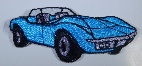 Copy of Embroidered sew on Patch Corvette blue